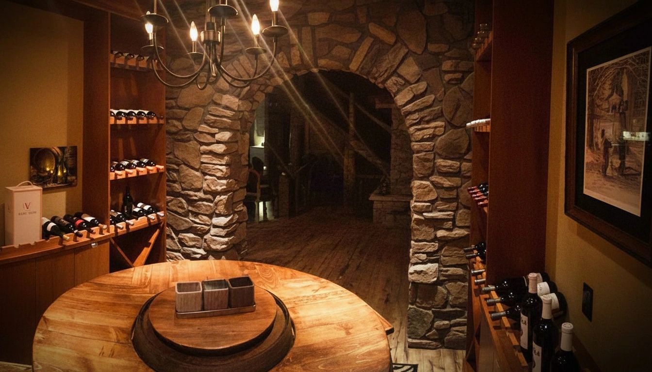 Stone wine cellar and archway — A1 Creative Masonry